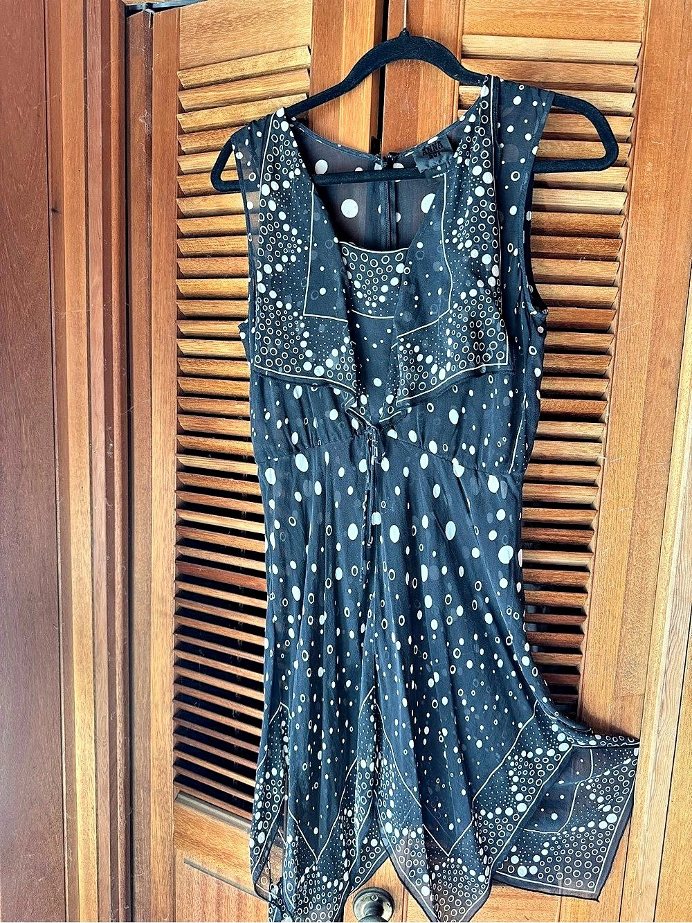Anna Sui Silk Polka Dot Mini Dress Size 8 Like New